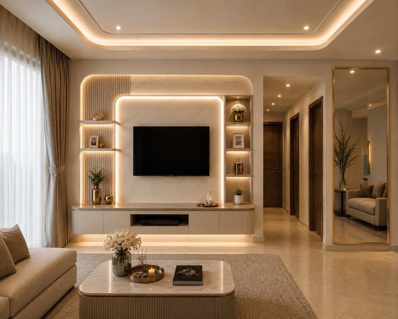 Contemporary residence interior view 1