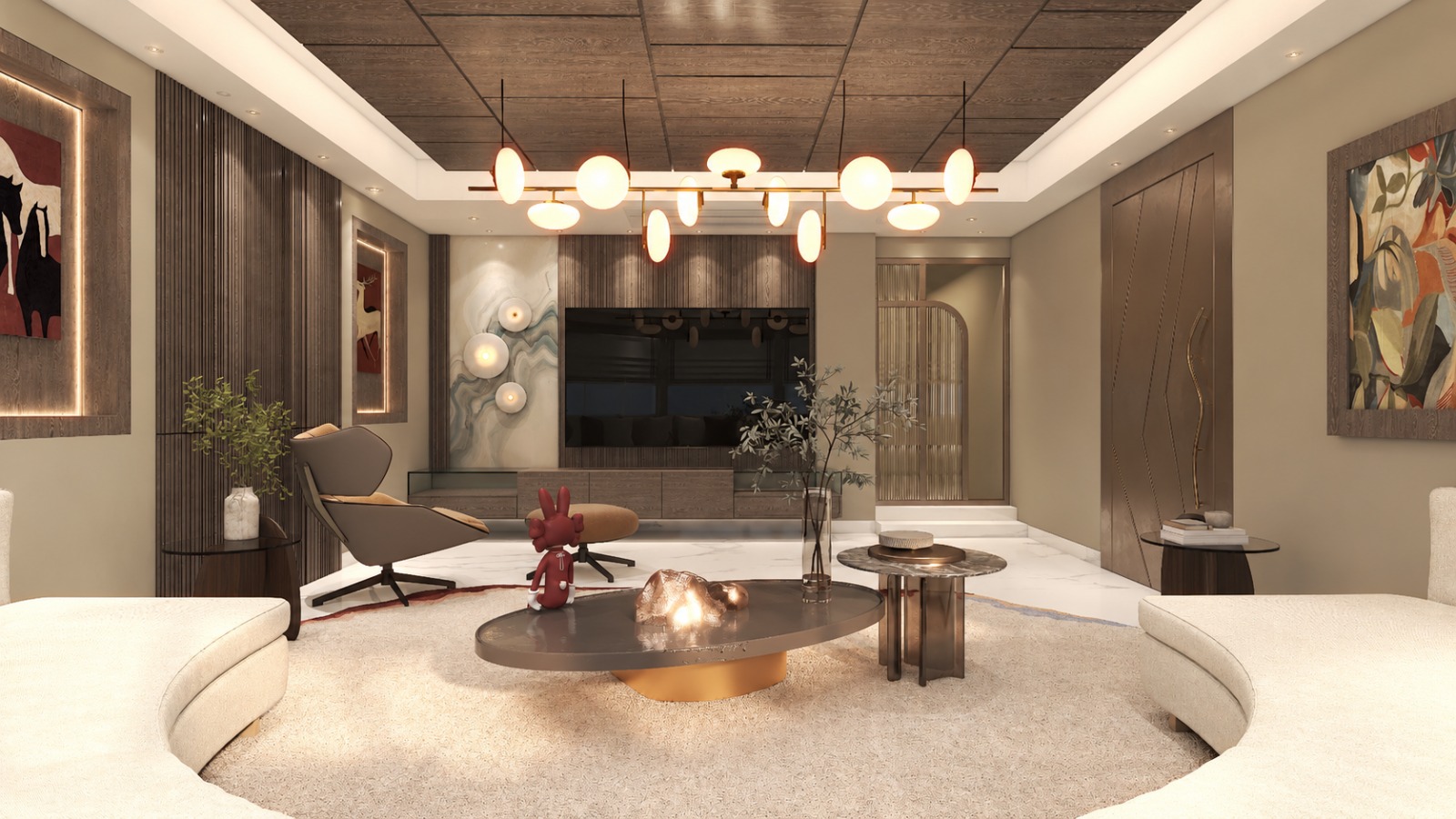 Elegant contemporary living room interior